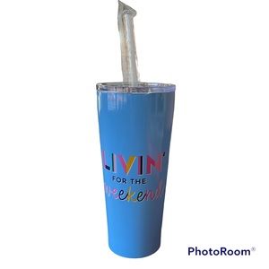 Packed Party Stainless Steel 22 oz Tumbler With Straw